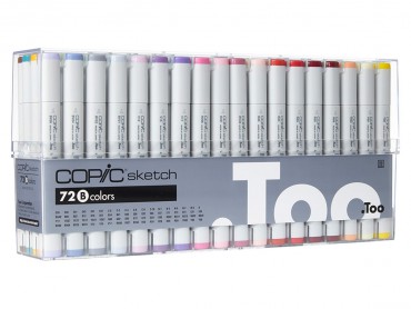 Copic Sketch 麥克筆 72色套裝 Set B (橢圓筆桿) - International Art Supplies (Hong