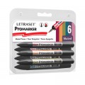 Letraset ProMarker 6 Set - Muted Tones