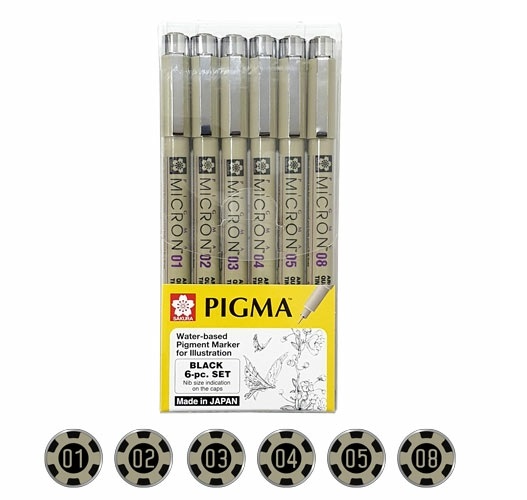 Sakura Pigma Micron Set XSDK6 - International Art Supplies (Hong
