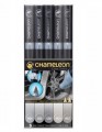 Chameleon 5支裝漸變色麥克筆-灰色系列 CT0509