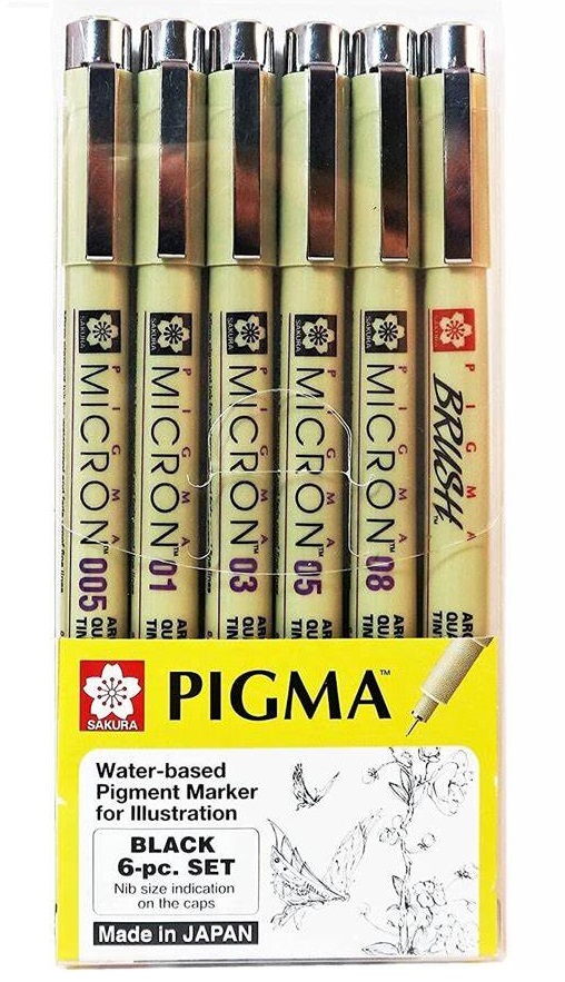Sakura Pigma Micron Set XSDK6 - International Art Supplies (Hong